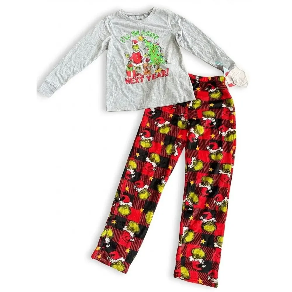 NEW! Size XL 14 Dr. Seuss The Grinch Christmas Unisex Family Matching Pajamas